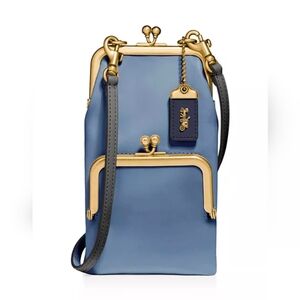 COACH 1941 Double Frame Crossbody Bag in Slate Blue Color